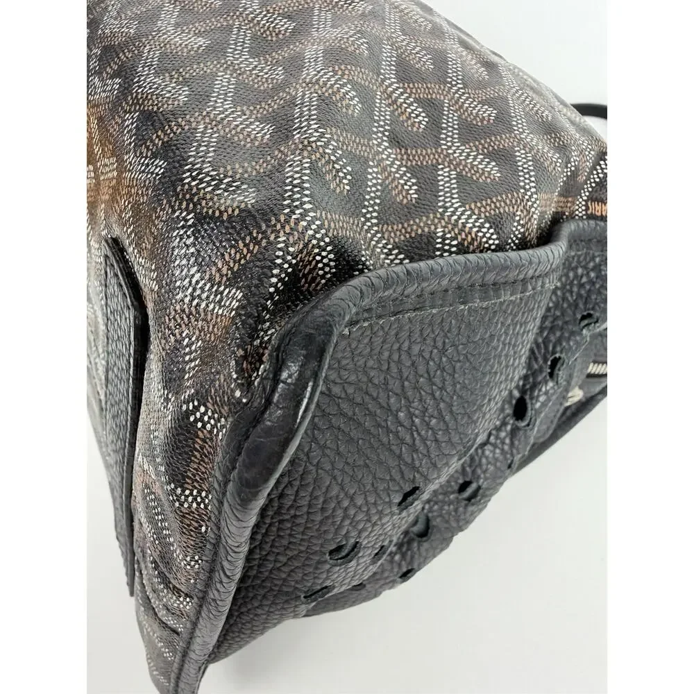 Goyard Sac Hardy PM Pet Carrier Noir in Goyardine Coated Canvas B6